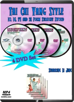 LI JING - TAI CHI YANG STYLE 10,16,24 MOVEMENT & SELF DEFENSE / 32 STRAIGHT SWORD SERIES